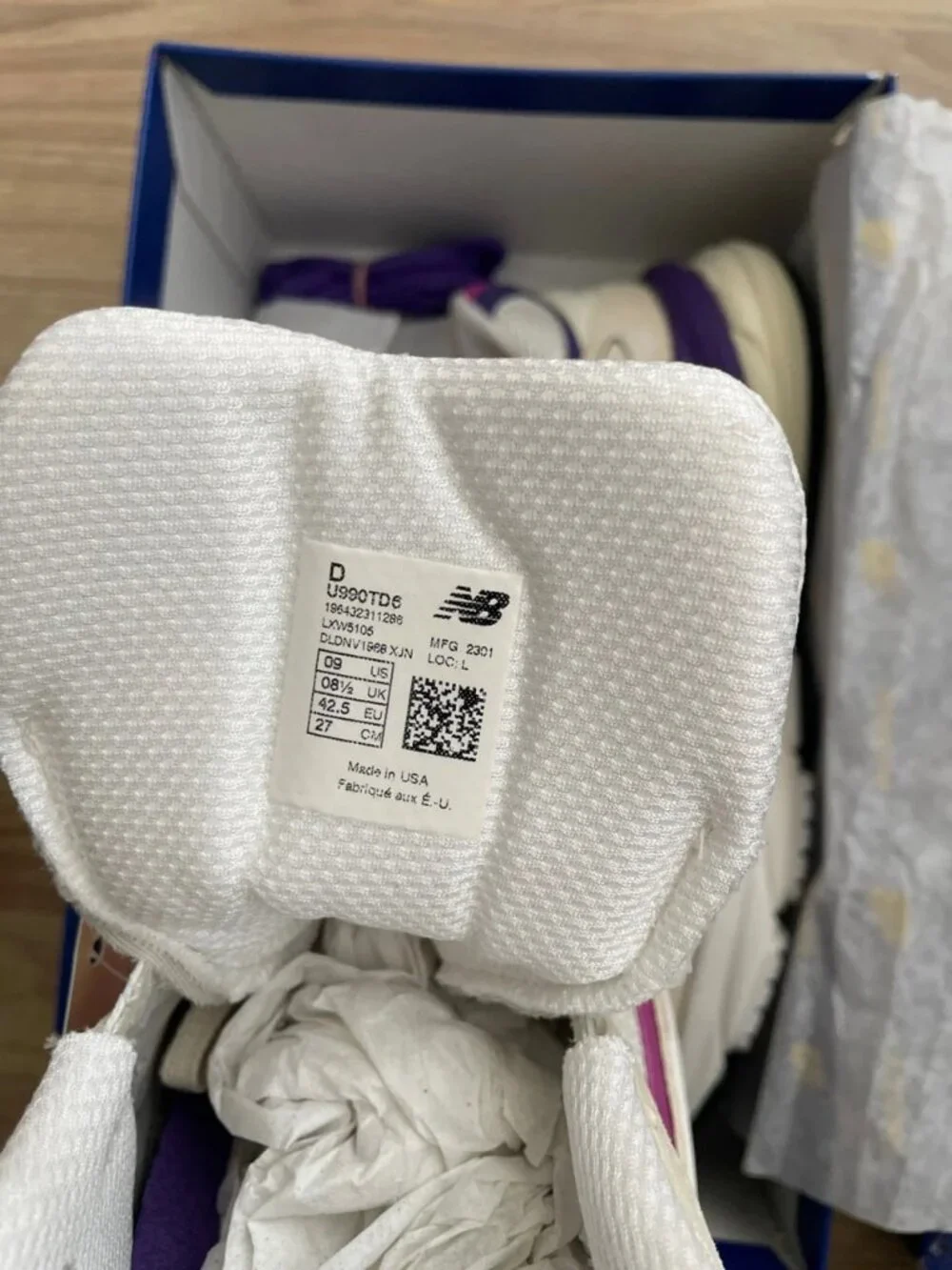 New Balance 990v Purple White Men’s Size US 9